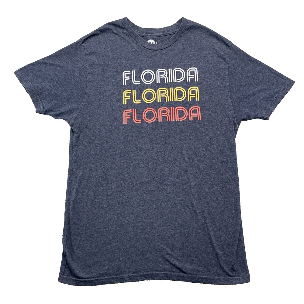 Florida Destination T-Shirt‎ Men's Medium Blue Camping Gorpcore Hiking Travel